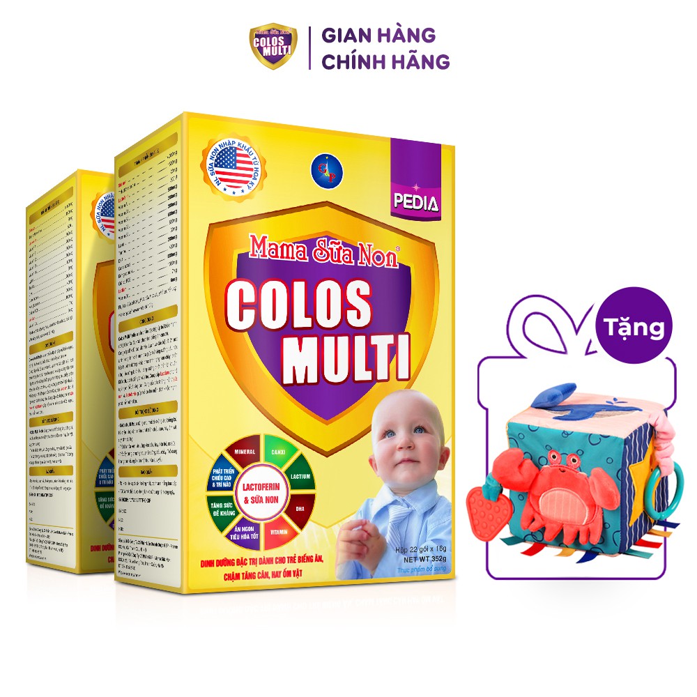 Combo 2 hộp sữa bột cho bé Colosmulti các loại 350g - 450g [Quà tặng xúc xắc vải đa tương tác]