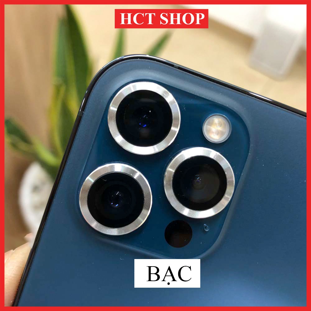 Bộ dán bảo vệ từng mắt Camera viền nhôm cho iPhone 11Promax, 12Promax, 13Promax, 14Promax, 15Promax