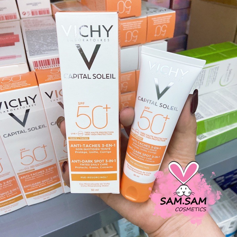 Kem Chống Nắng Vichy Capital Soleil SPF 50 Anti-Dark Spot 3-In-1 50ml