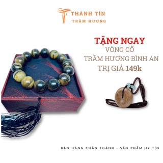Vòng tay Trầm Indo chìm đẳng cấp Thành Tín Trầm Hương vân đẹp mùi thơm tốt