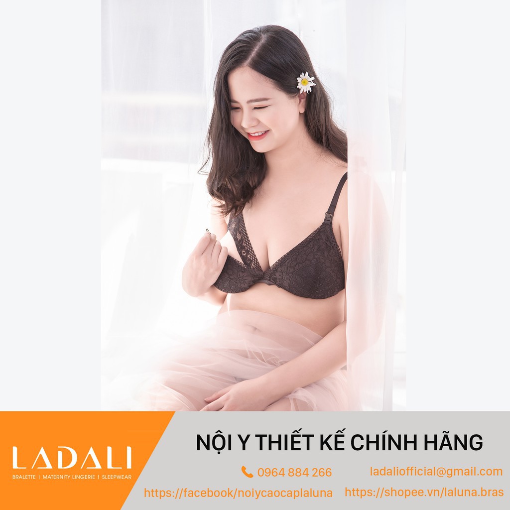 Áo Lót Sau Sinh Cho Con Bú Bigsize, Áo Ngực Bà Bầu Chống Chảy Xệ + Quần Lót Bầu- S529 Đen