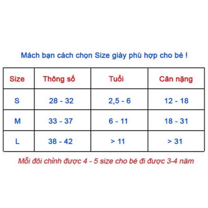 Giày Patin Long Feng 906 Size S-L (28 ĐẾN 42) MÀU ĐỎ