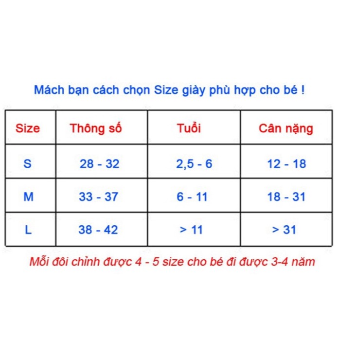 Giày Patin Long Feng 906 Size S-L (28 ĐẾN 42) MÀU ĐỎ