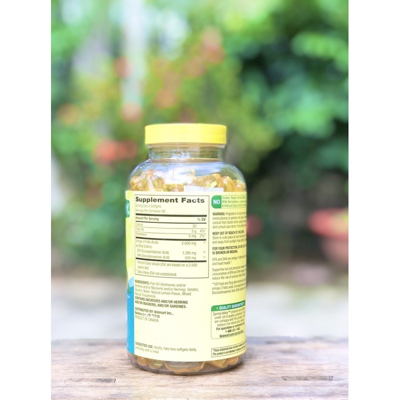 180 viên dầu cá hương chanh spring valley