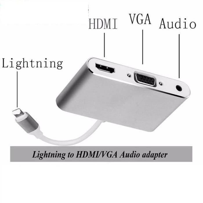 Iphone Bộ Chuyển Đổi Cổng Lightning Sang Hdmi + Vga Cho Ipad