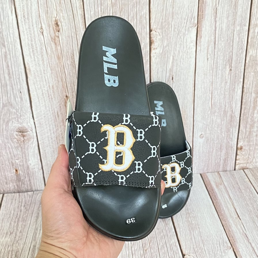 🔥HÀNG SIÊU CẤP🔥Dép nam quai ngang MLB họa tiết thêu tinh tế siêu đẹp