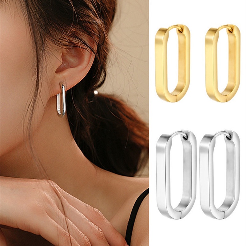 1 Đôi Bông Tai Hình Chữ U Thời Trang Dành Cho Nữ