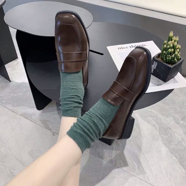 (Sẵn Đen 35 37, Nâu 37 39 40)✨Giày oxford nữ da PU đầu vuông phong cách vintage lolita - CUA STORE | BigBuy360 - bigbuy360.vn