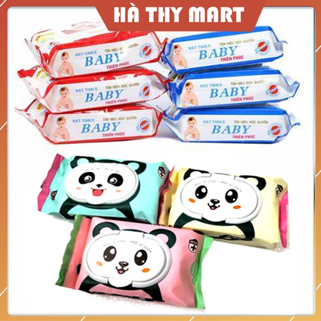 Set 10 gói khăn giấy ướt Baby Thiên Phúc cho trẻ sơ sinh  (100 - 120 tờ)