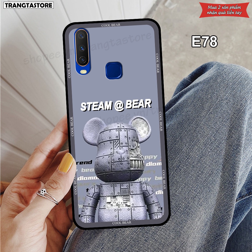 Ốp Vivo U10 / Y11 / Y12 / Y15 / Y17 in hình gấu Bearbrick,Metal Style,Doremon siêu dễ thương chất lượng