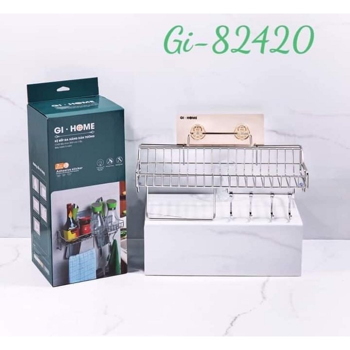 Kệ nhà bếp đa năng dán tường cao cấp Gi-Home (Gi-82420)