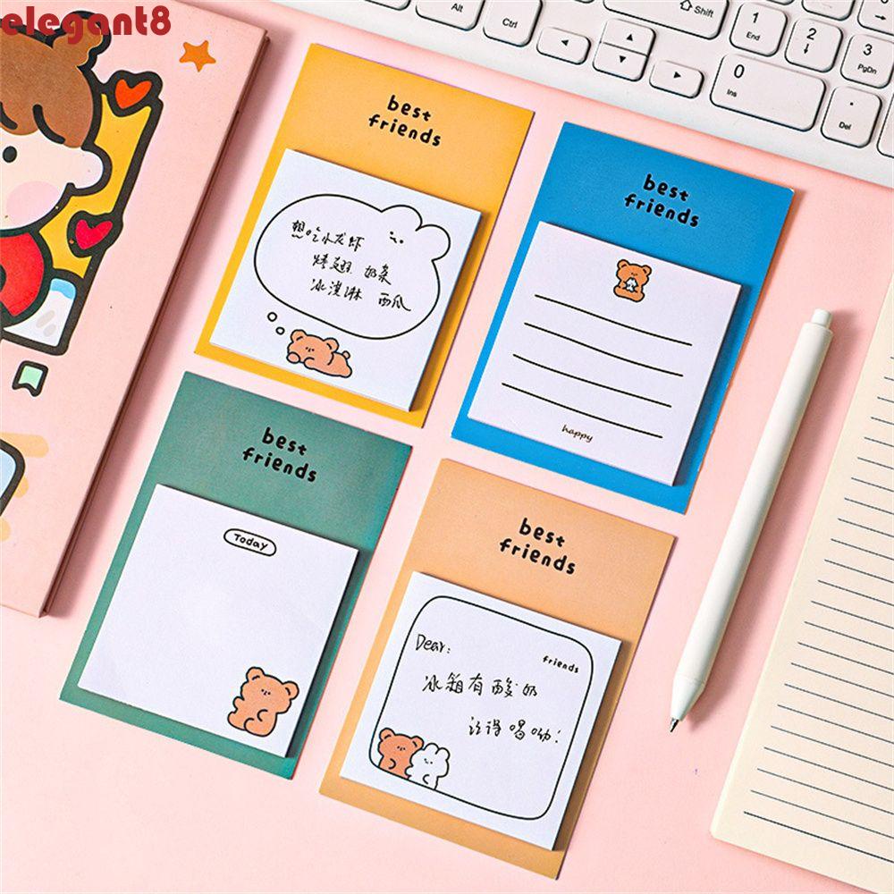 Giấy Dán Ghi Chú Họa Tiết Gấu Hoạt Hình Dễ Thương Trang Trí Sổ Tay Nhật Ký