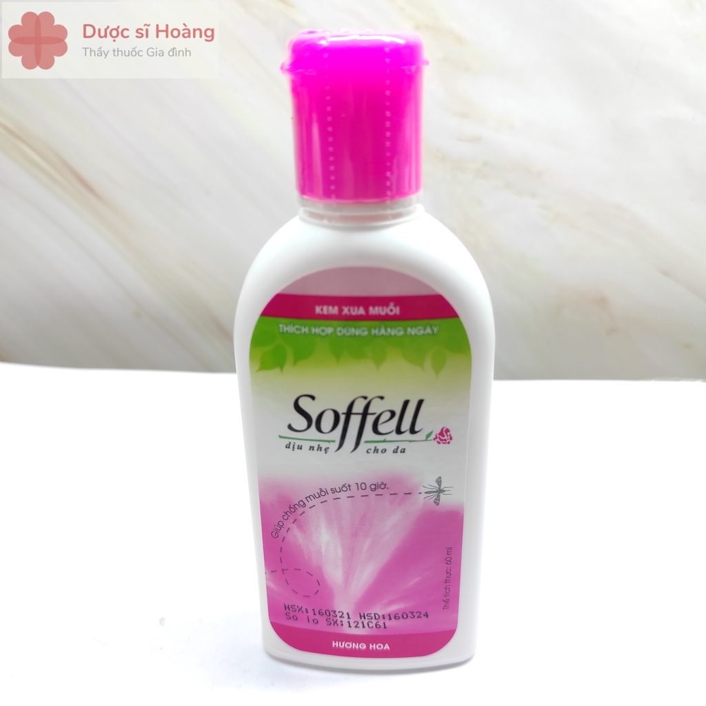 Kem Chống Muỗi Soffell - Hương Hoa &amp; HươngCam - 60ml