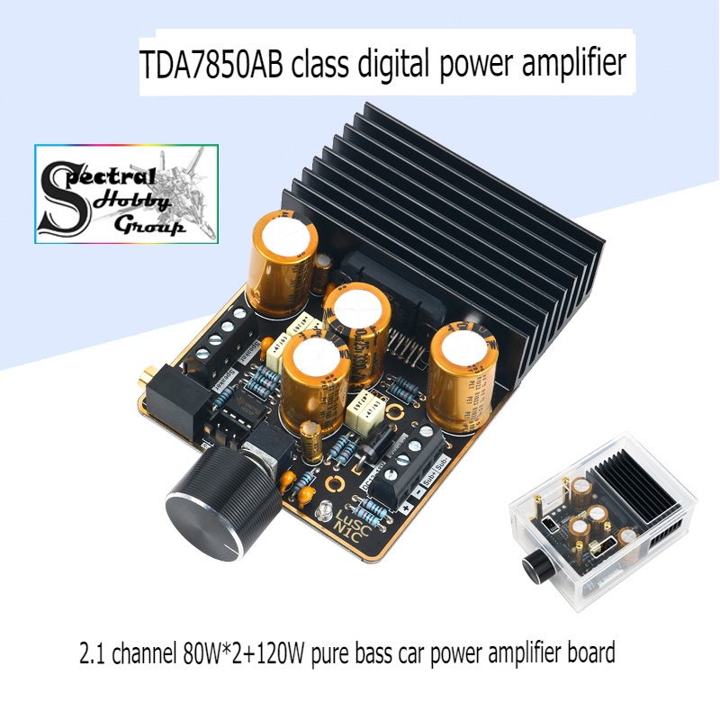 Mạch khuếch đại âm thanh 2.1 channel 80W *2 +120W high power AB class bass Digital Audio Amplifier