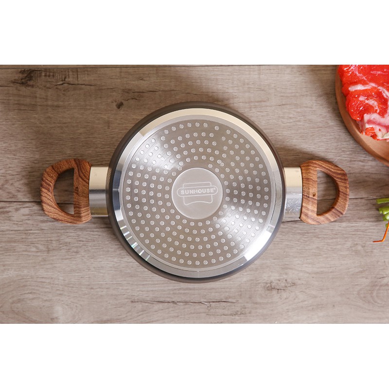 BỘ NỒI 2 NỒI 24, 18CM CERAMIC ĐÁY TỪ SUNHOUSE SHG2003MCA