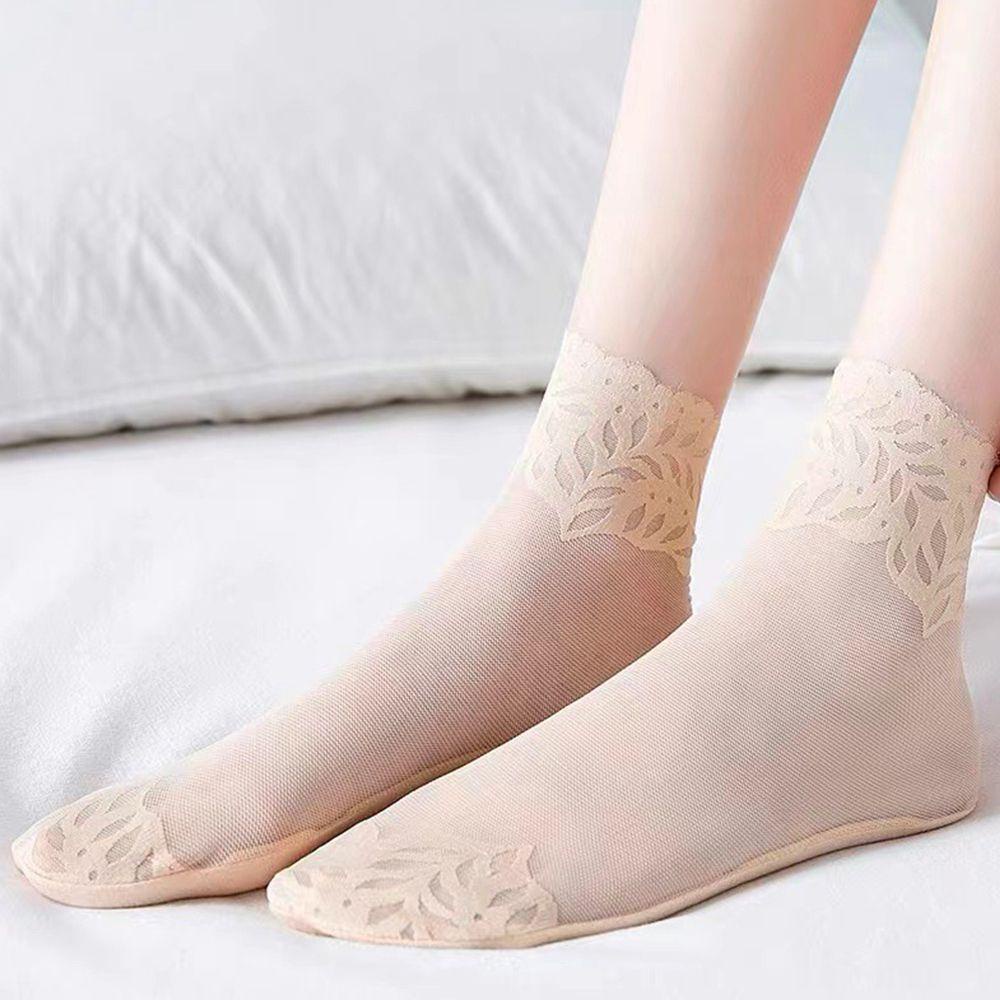 Vớ Thuyền Nylon Co Giãn Trong Suốt Chống Trượt Thiết Kế Thời Trang Cho Nữ