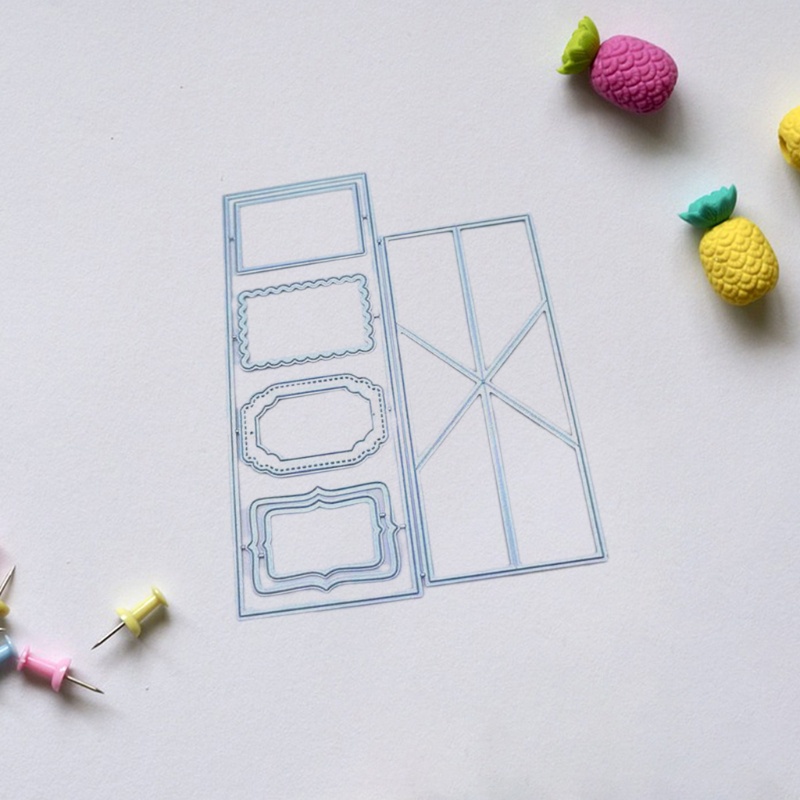 Khuôn cắt thẻ dập nổi hình phong thư bằng kim loại dùng trang trí sổ tay DIY