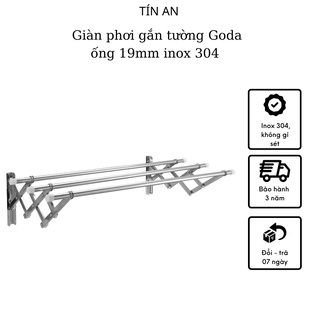 Giàn phơi thông minh Goda ống 19mm cao cấp inox 304 loại 1.5 mét