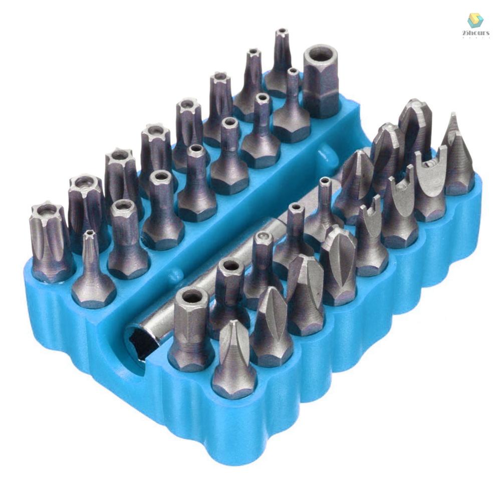 Bộ 33 Đầu Tua Vít Lục Giác CRV6150 Torx Hex Kèm Hộp Đựng Và Giá Đỡ Từ Tính Ốp