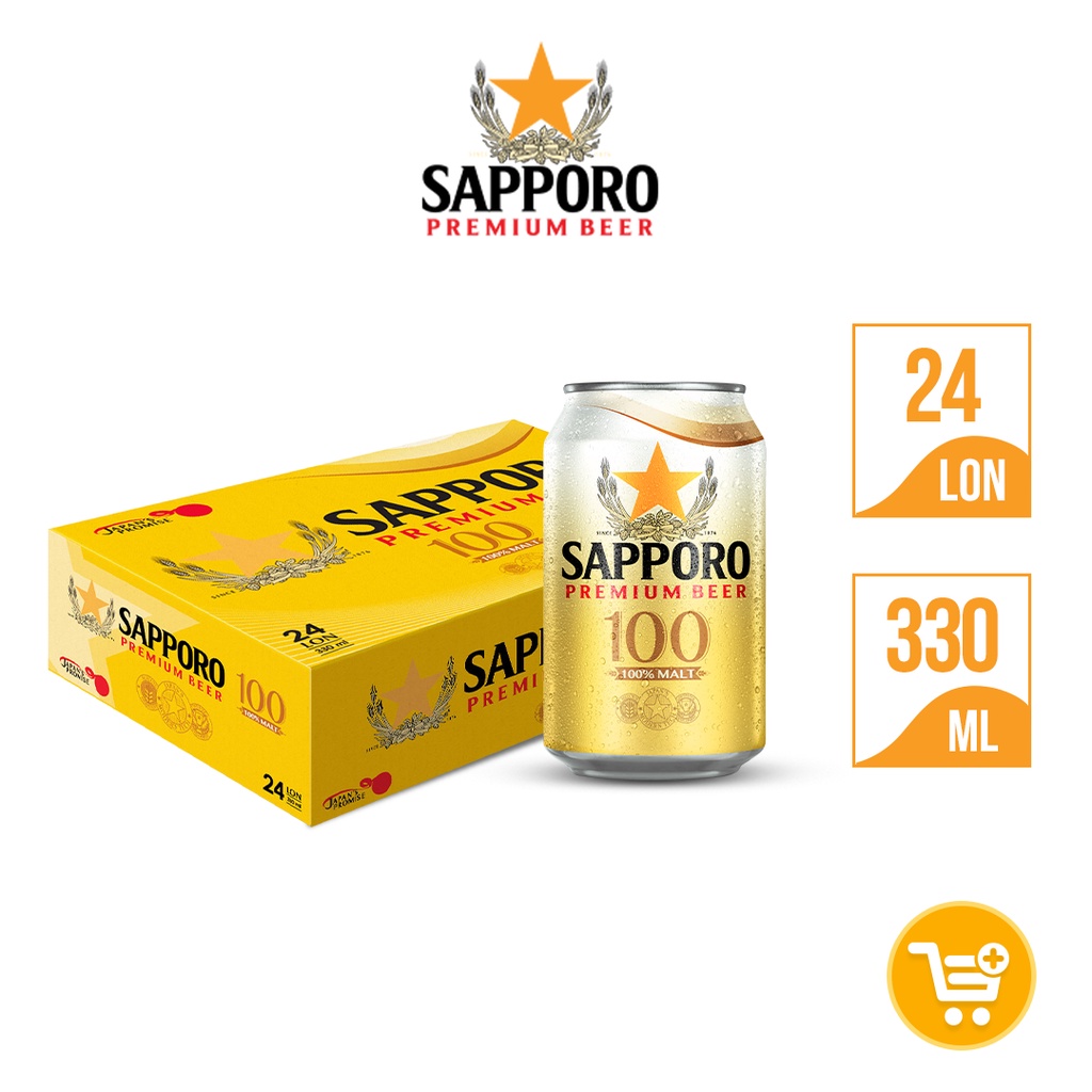 [Giảm 80k - Freeship Extra 70K] Combo 02 thùng Sapporo Premium beer 100 (24 lon/ thùng)