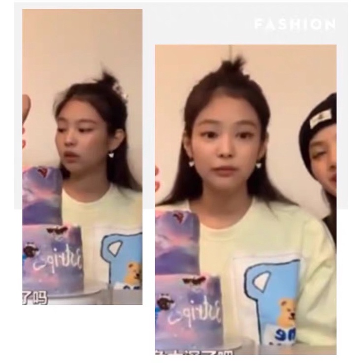 Áo Sweater Jennie Vàng Mơ Hình Gấu Đáng Yêu