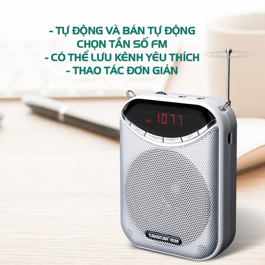 Máy Trợ Giảng Takstar E190M Có Dây, Công Suất Lớn 10W, Chống Nhiễu, Nghe Nhạc, Ghi Âm, Chính Hãng Cao Cấp Bảo Hành 1 Năm