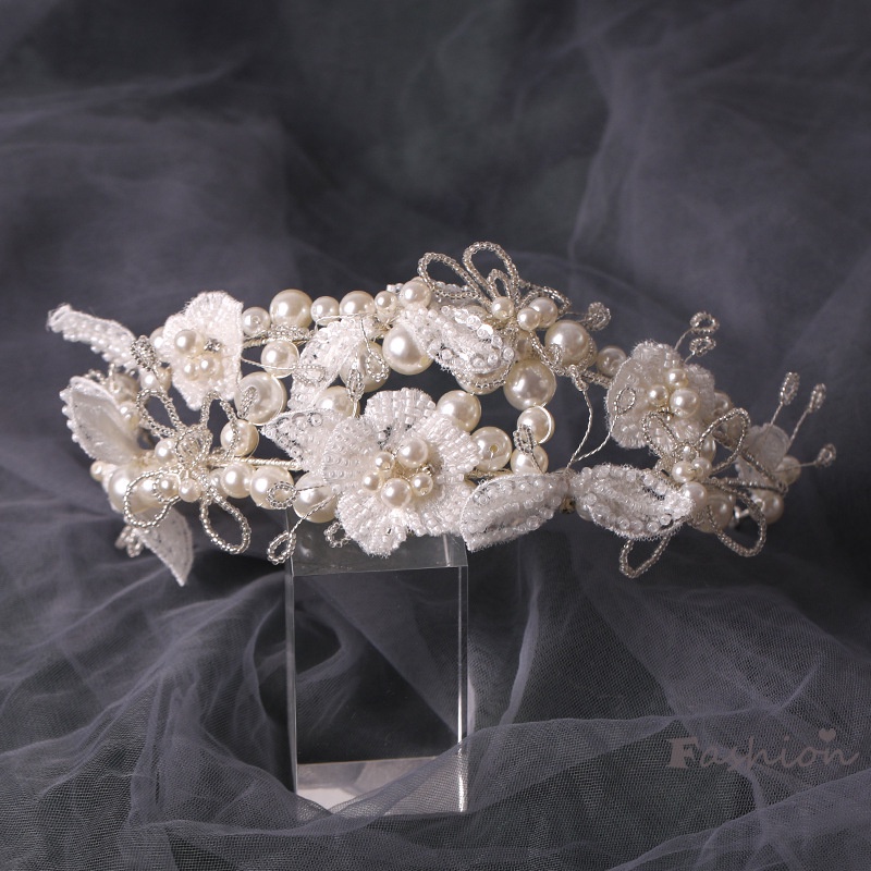 Vương Miện Đội Đầu Đính Đá Sang Trọng Cho Cô Dâu