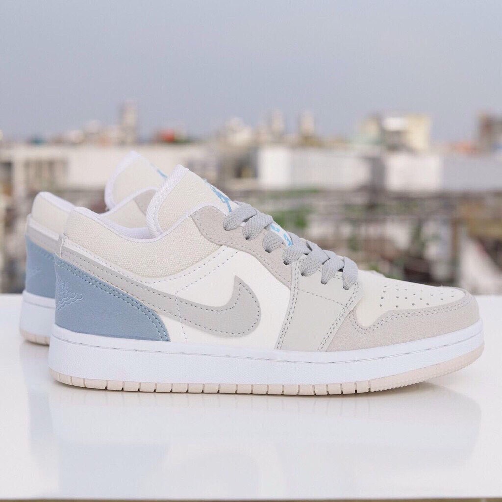 Giày Thể Thao Nam Nữ Cổ Thấp, Giày Nike Jordan 1 Low Paris JD1 Gót Xanh Đế Khâu | BigBuy360 - bigbuy360.vn