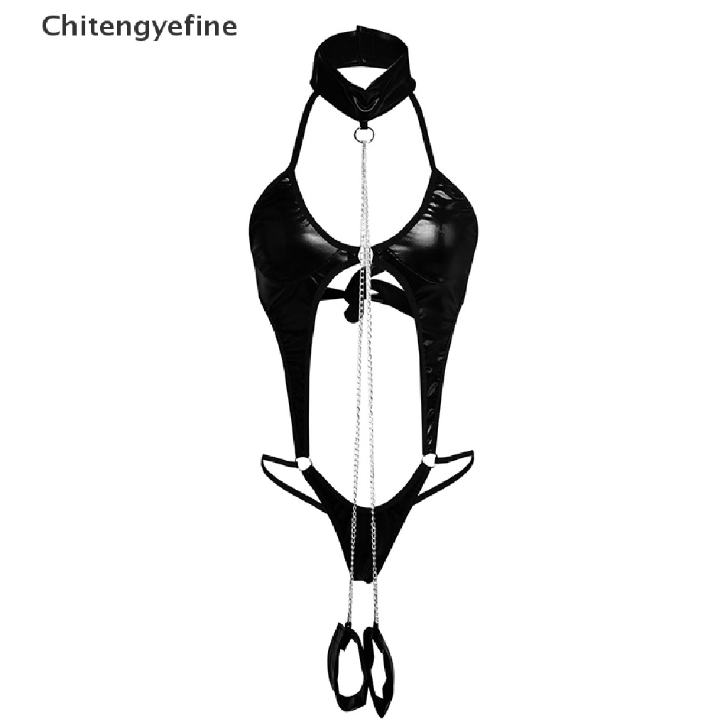 CTYE Black Patent Leather Sexy Lingerie Catsuit Latex Tempting Exciting Sleepwear FINE | BigBuy360 - bigbuy360.vn