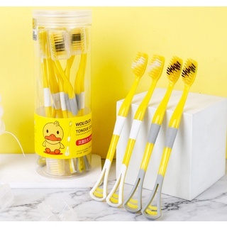SET 8 BÀN CHẢI VỊT VÀNG KIÊM CẠO LƯỠI