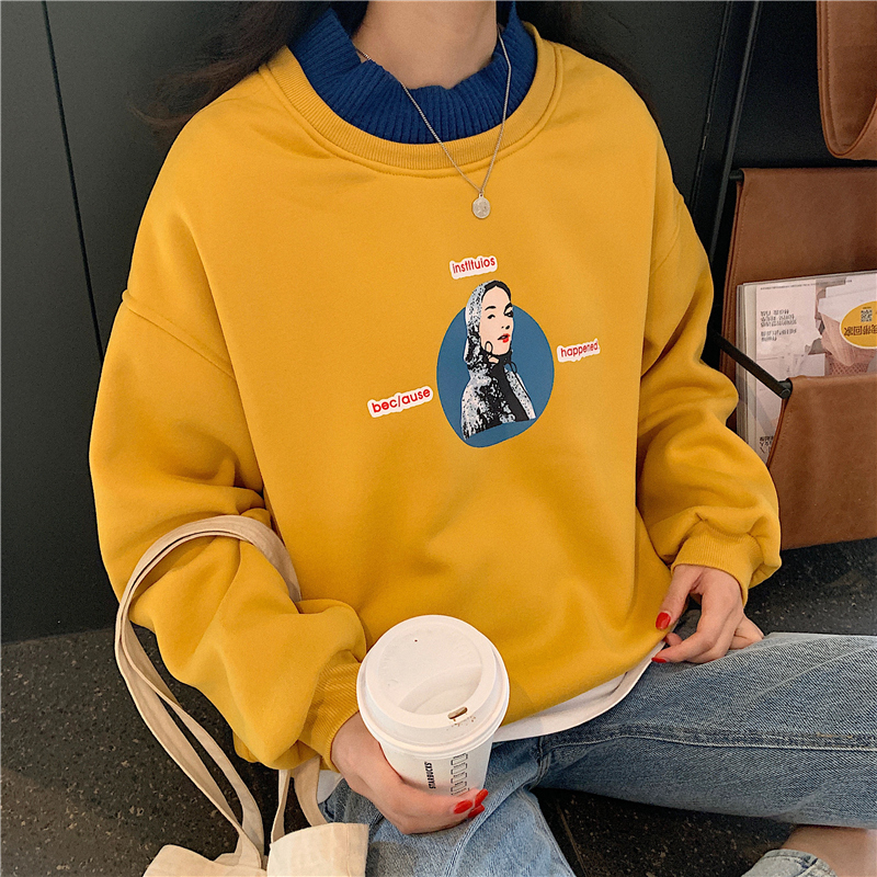 Áo Sweater Tay Dài Dáng Rộng Thời Trang Mùa Thu Cho Nữ