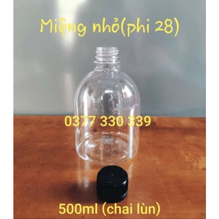 COMBO 50 Chai Nhựa Pet Tròn 500ml lùn , nhưa dày, GIÁ XƯỞNG 110.000 đ