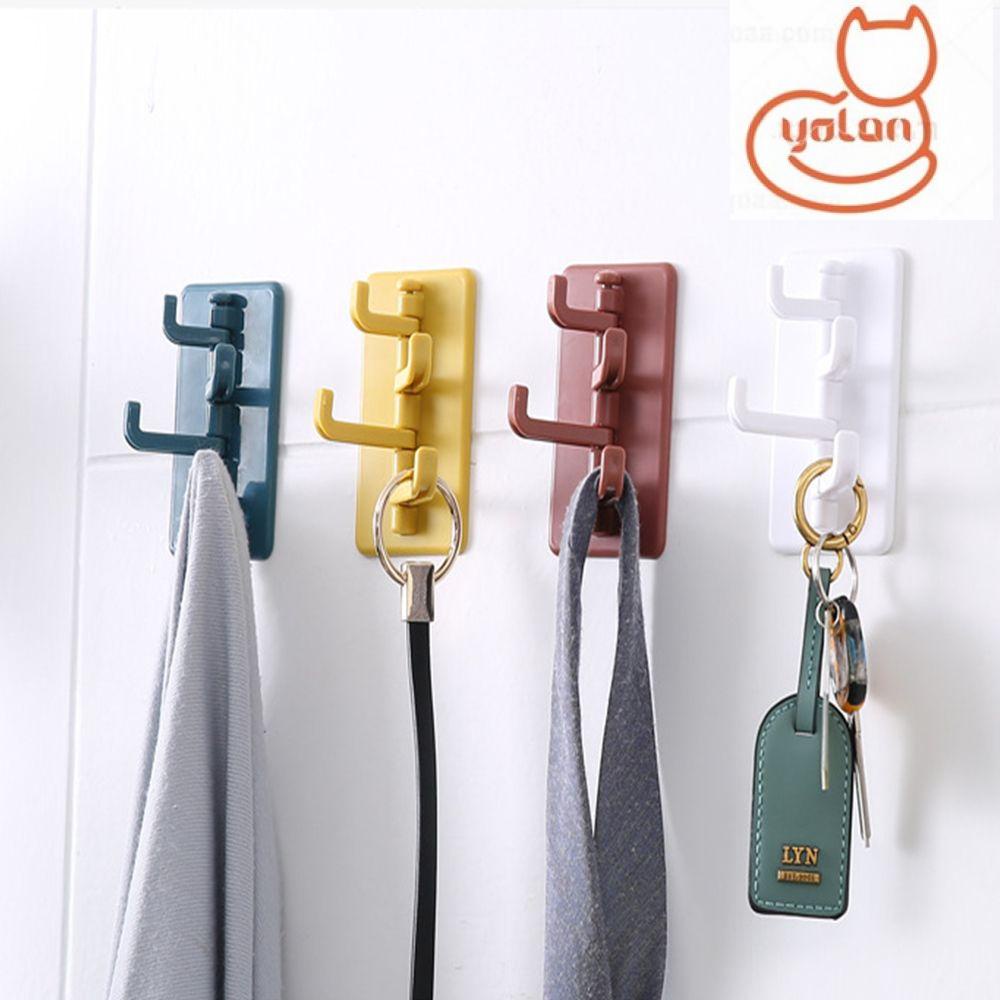 Móc treo đồ bằng nhựa dán tường không để lại dấu vết tiện dụng cho nhà bếp / phòng tắm