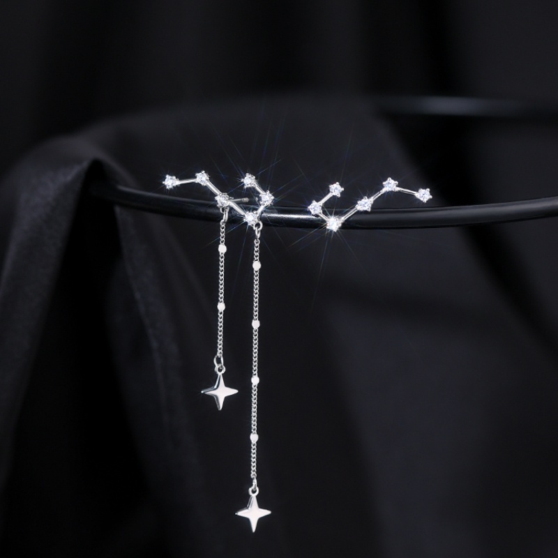 Bông Tai Bạc 925 Dáng Dài Đính Tua Rua Cao Cấp Thời Trang Mùa Hè Phong Cách Hàn Quốc Dành Cho Nữ 2022