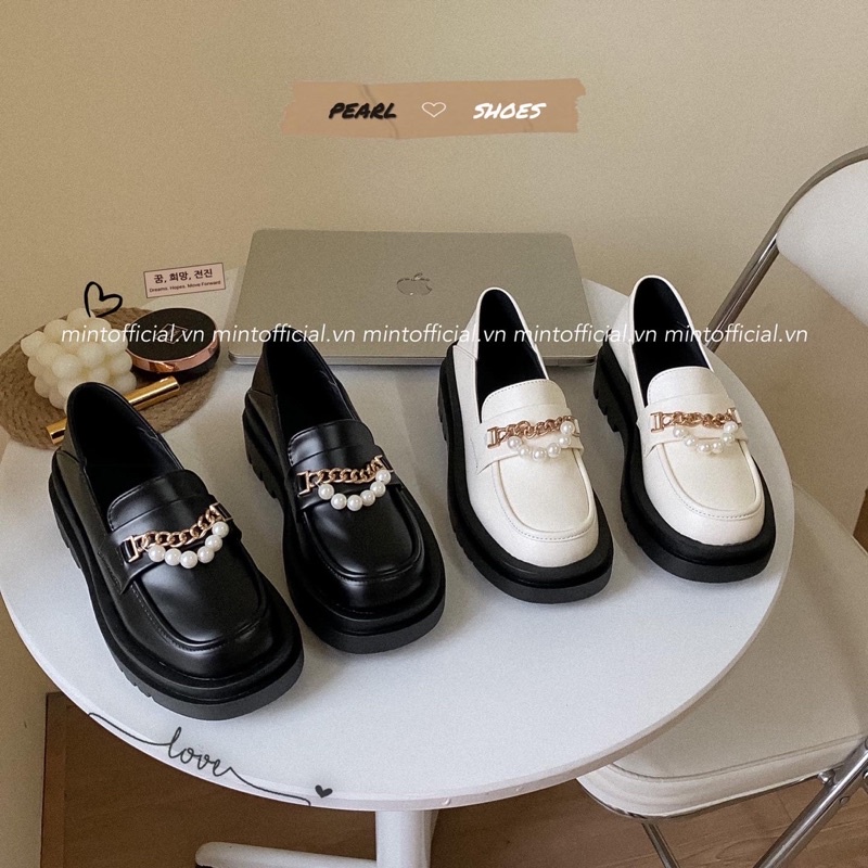 Giày da đính ngọc