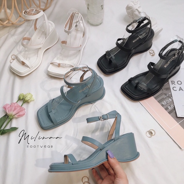 SANDAL NỮ ĐẾ XUỒNG BA QUAI NGANG XỎ NGÓN SD45