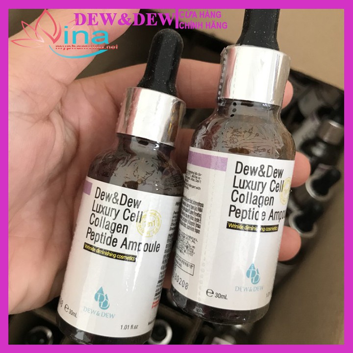 Serum Làm Trắng Trẻ Hóa Da Dew & Dew Luxury Cell Collagen Peptide Ampoule 30ml