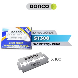 Hộp 100 Lưỡi Lam Hàn Quốc Dorco ST 300 (Nhãn Xanh)