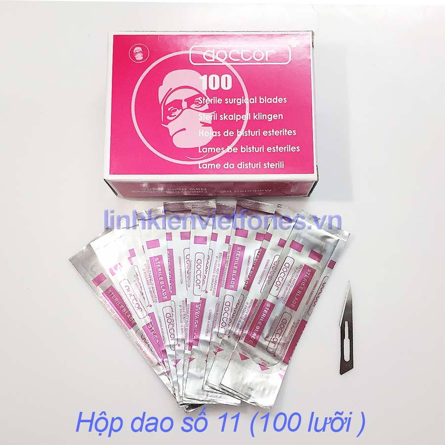 Lưỡi dao mổ Doctor số 10/ 11 (Hộp 100 lưỡi - có bán lẻ cán dao)