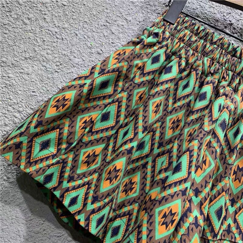 Jiashucheng Quần Short Thể Thao Lưng Cao Ống Rộng In Họa Tiết Thời Trang Cho Nữ