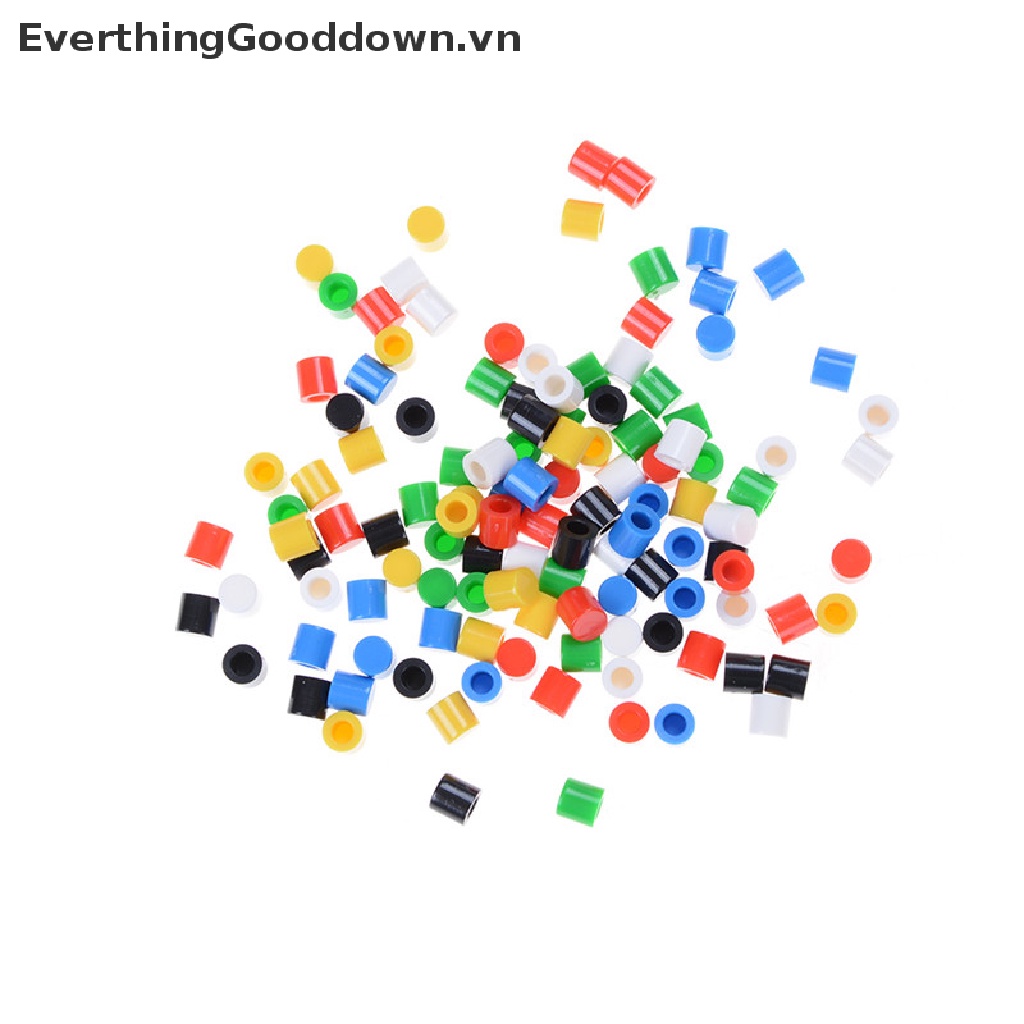 Everthinggooddown 100 Nắp Nhựa Đậy Nút Công Tắc Nhấn 6 * 6mm