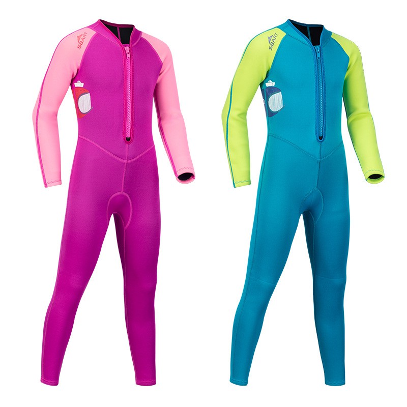 BỘ BƠI GIỮ NHIỆT DÀI TAY (WETSUIT 2MM) CHÍNH HÃNG SBART CHO BÉ TRAI BÉ GÁI