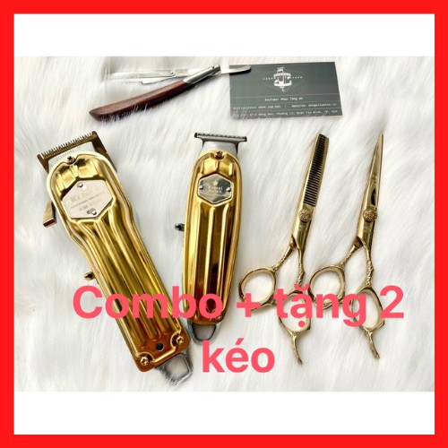 Combo Tông Đơ Cắt Tóc Kemei 1976,Chấn Viền Kemei 1973