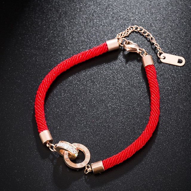 vòng tay dây đỏ may mắn TB0890