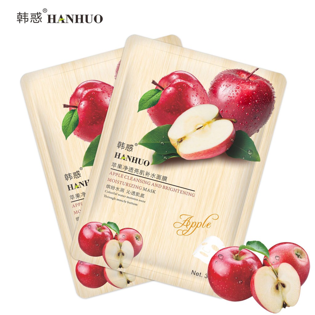 Mặt nạ giấy dưỡng trắng da cấp ẩm hoa quả HANHUO chăm sóc da nội địa Trung | BigBuy360 - bigbuy360.vn