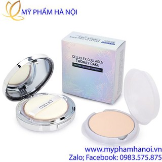 Phấn cellio 2 lõi ex collagen twoway cake spf 30 pa+++