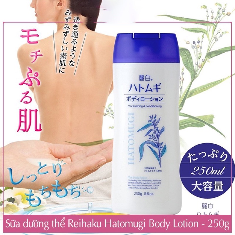 Sữa Dưỡng Thể Làm Trắng Da Hatomugi Body Lotion 250gr-Hàng Nội Địa Nhật