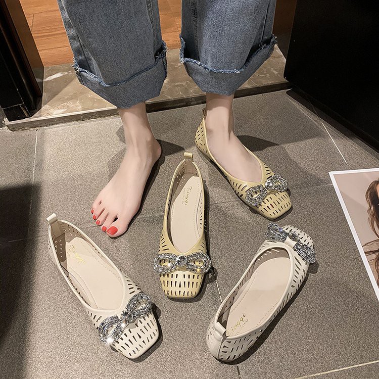 Giày Búp Bê Nữ Mũi Vuông Thời Trang Hàn Quốc Xinh Xắn
