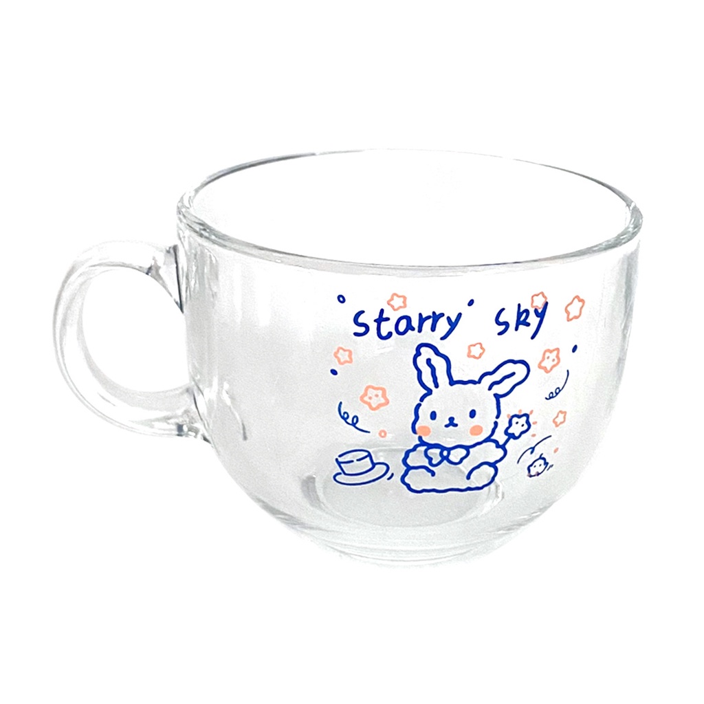 Cốc Thủy Tinh Trong Suốt Có Tay Cầm Dung Tích 500ml