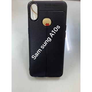 Ốp lưng Samsung Galaxy A10S vân da Auto Focus ( Đen )